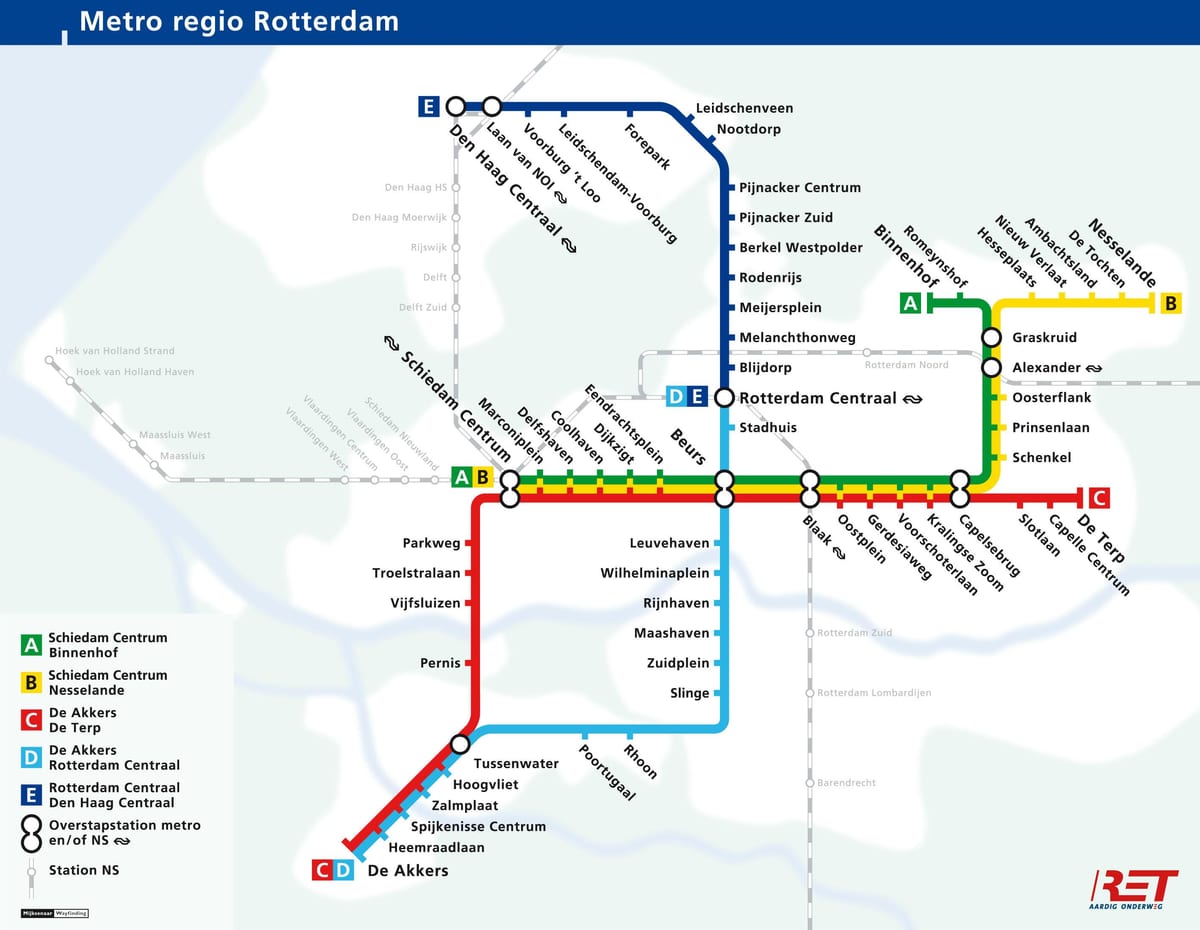 haag metro zemljevid