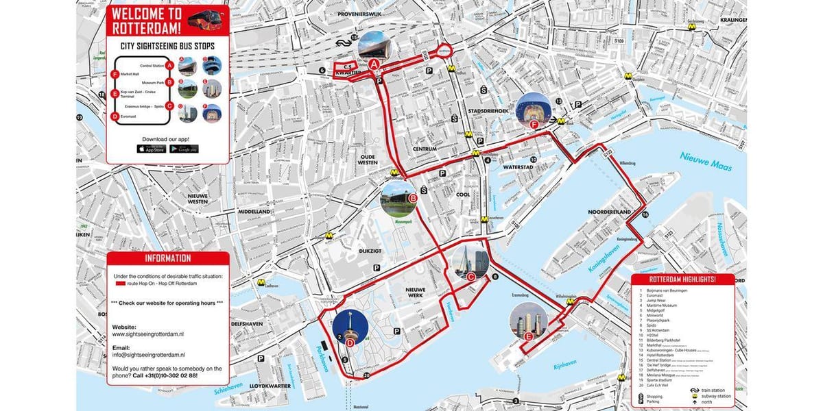 Zemljevid Rotterdam avtobus