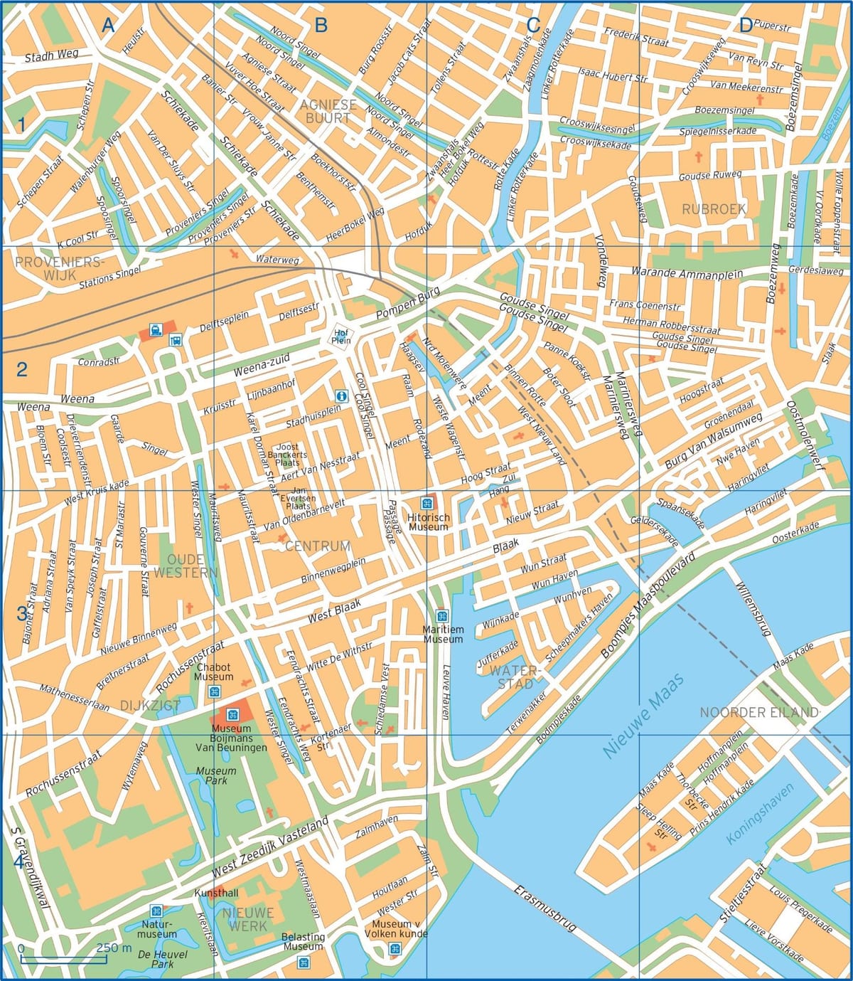 Zemljevid Rotterdam ulica 
