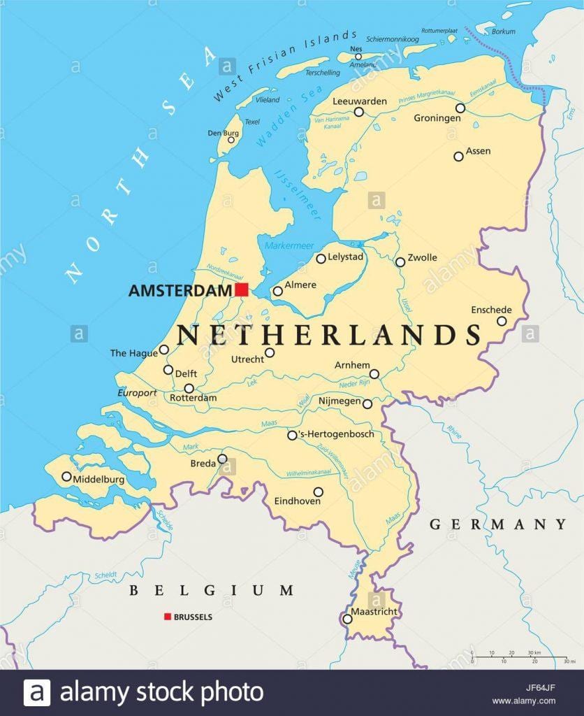 Zemljevid Rotterdam in amsterdam