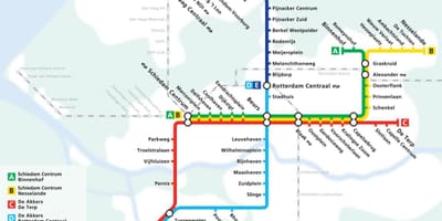 Rotterdam podzemnih zemljevid