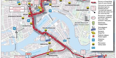 Zemljevid Rotterdam maraton 