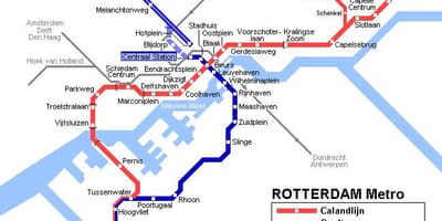Rotterdam javnega prevoza zemljevid
