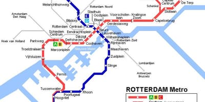 Ret Rotterdam tramvaj zemljevid